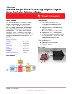 Unipolar Stepper Motor Driver using a Bipolar Stepper Motor