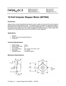 12-Volt Unipolar Stepper Motor (#27964)