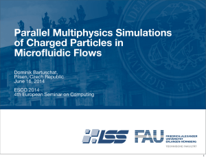 Parallel Multiphysics Simulations of Charged Particles in Microfluidic