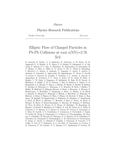 Elliptic Flow of Charged Particles in Pb-Pb - Purdue e-Pubs