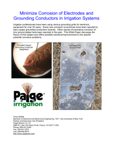 Minimize Corrosion of Electrodes and Grounding Conductors in