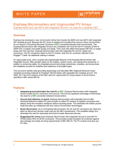 WHITE PAPER Enphase Microinverters and Ungrounded PV Arrays