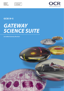 A Summary guide to GCSE (9-1) Gateway Science Suite