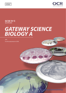 (Accredited) - GCSE Gateway Science Suite - Biology A - J247