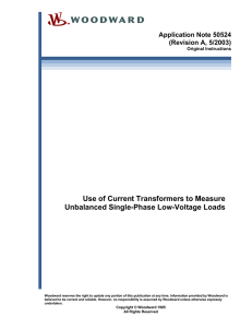 Use of Current Transformers to Measure Unbalanced