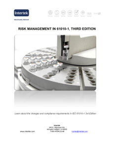 risk management in 61010-1, third edition