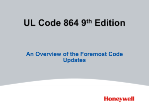 UL Code 864 9 th Edition