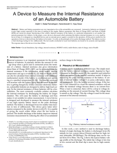 A Device to Measure the Internal Resistance of an Automobile Battery