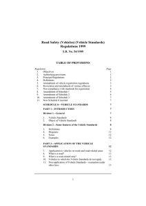 Road Safety (Vehicles) (Vehicle Standards) Regulations 1999