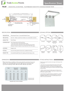 Concealed Access Panel - RIBA Product Selector