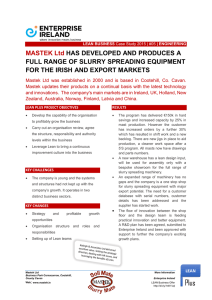 MASTEK Ltd HAS DEVELOPED AND PRODUCES A FULL RANGE