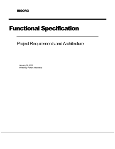 Sample Functional Specification