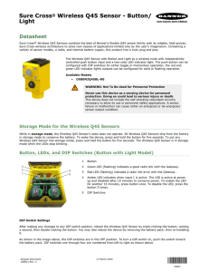 Sure Cross® Wireless Q45 Sensor