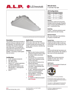 Description Certifications Applications Features EHB LED Series 4