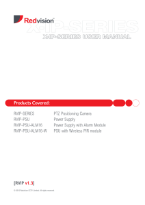 Redvision X-SERIES™ IP Manual V1.3