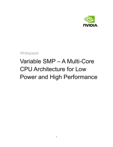 A Multi-Core CPU Architecture for Low Power and High