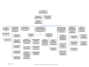3/22/2016 Saint Paul College Table of Organization 1