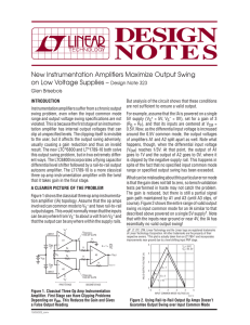 DN323 - New Instrumentation Amplifiers Maximize Output Swing on
