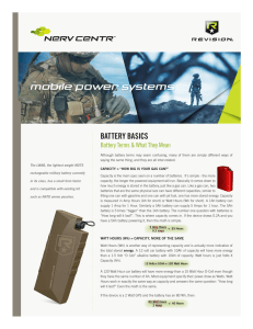 battery basics - Revision Military