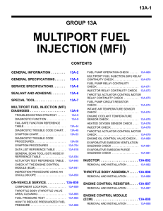 multiport fuel injection (mfi)
