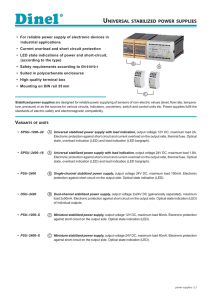 universal stabilized power supplies