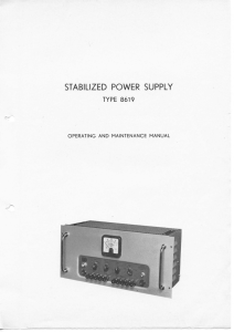 STABILIZED POWER SUPPLY