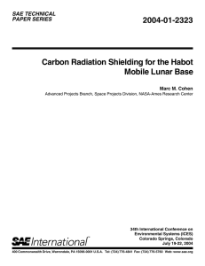 Carbon Radiation Shielding for the Habot Mobile Lunar Base