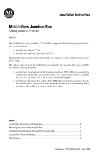 2727-IN010A-EN-P, MobileView Junction Box Installation Instructions