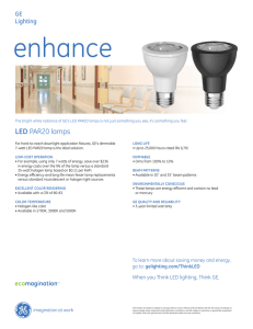 GE`s LED PAR20 Replacement Lamps | GE Lighting