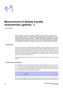 Measurement of display transfer characteristic (gamma