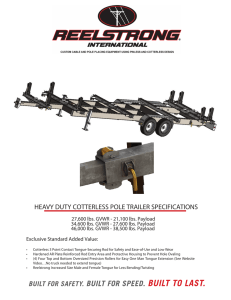 heavy duty cotterless pole trailer specifications