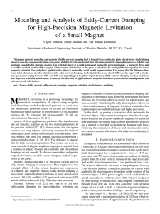 Modeling and Analysis of Eddy-Current Damping for High