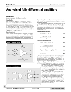 Analysis of fully differential amplifiers