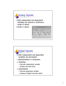 Analog Signals Digital Signals