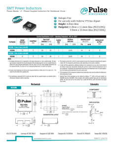 SMT Power Inductors - Product Finder
