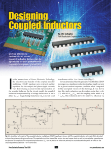 Using a previously derived circuit model, coupled inductor designs