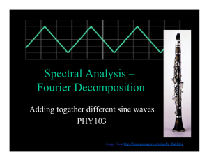 Spectral Analysis – Fourier Decomposition