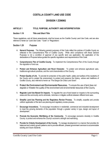 costilla county land use code division 1 zoning