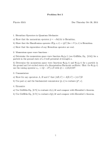 Problem Set 5 Physics 324A Due Thursday Oct 30, 2014 1