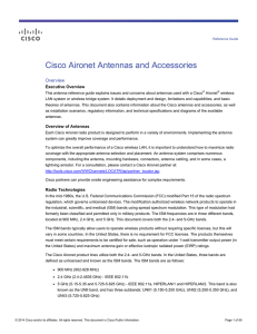 Cisco Aironet Antennas and Accessories Reference Guide