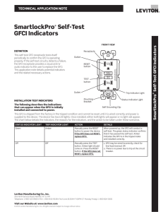 SmartlockPro® Self-Test GFCI Indicators