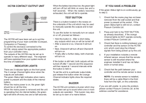 hc706 contact output unit indicator lights test button buzzer