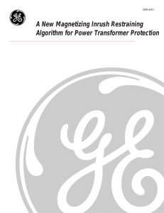 A New Magnetizing Inrush Restraining Algorithm for Power