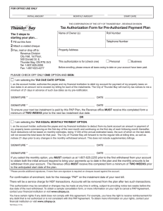 Tax Authorization Form for Pre