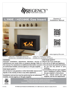 L390E / HZI390E Gas Insert - Regency Fireplace Products