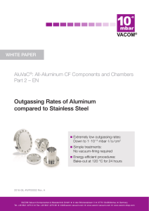 Outgassing Rates of Aluminum compared to Stainless Steel