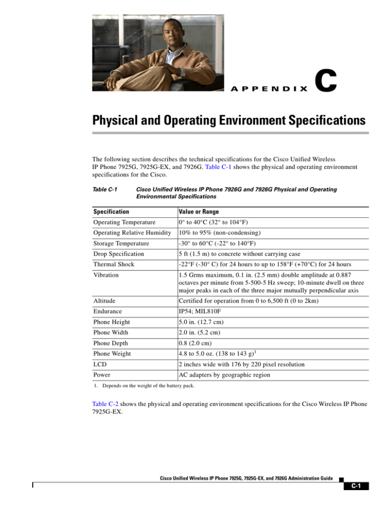 physical-and-operating-environment-specifications