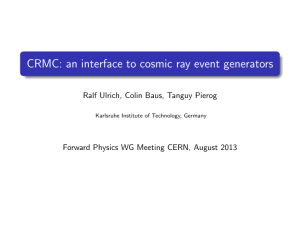 CRMC: an interface to cosmic ray event generators - Indico
