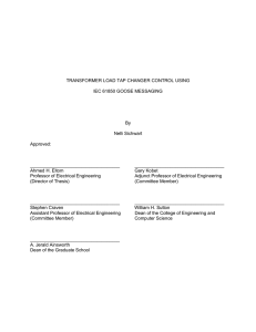 Transformer load tap changer control using IEC