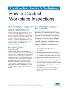 How to Conduct Workplace Inspections